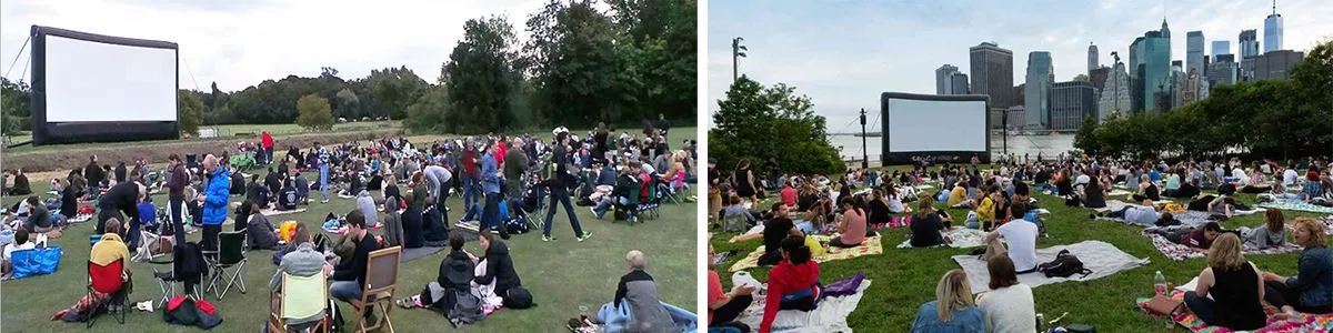 product-800-200 clients' feedback of this outdoor inflatable cinema screen