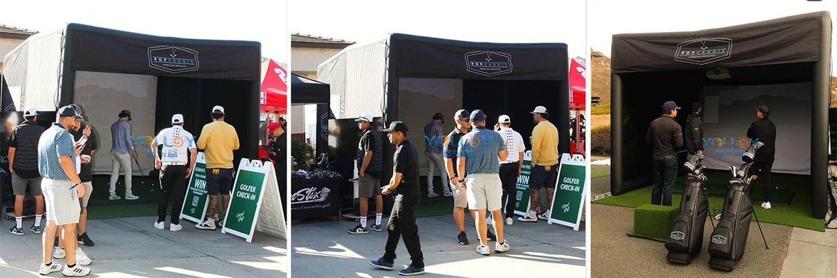 Inflatable Golf Sim Bay Tent-1 Inflatable Golf Sim Bay Tent-1