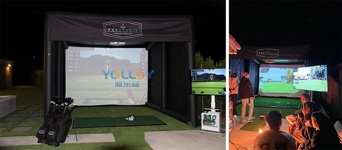 Inflatable Golf Sim Bay Tent-2 Inflatable Golf Sim Bay Tent-2