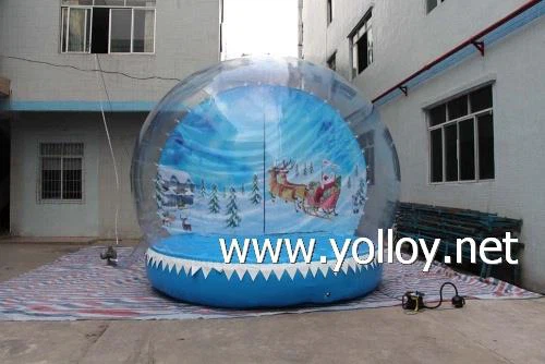 snow globe with inflatable base
