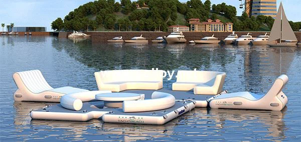 AquaBanas Inflatable Floating Party Platform For Yacht